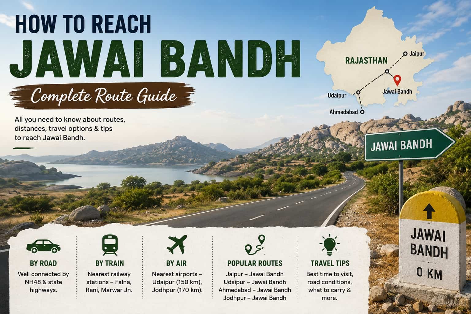 How to reach jawai bandh